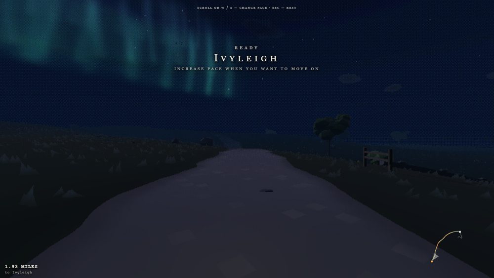 Arriving at Ivyleigh under the northern lights